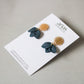 Eden Stud Earrings - Navy Blue | Petal Earrings By Arias Design Co