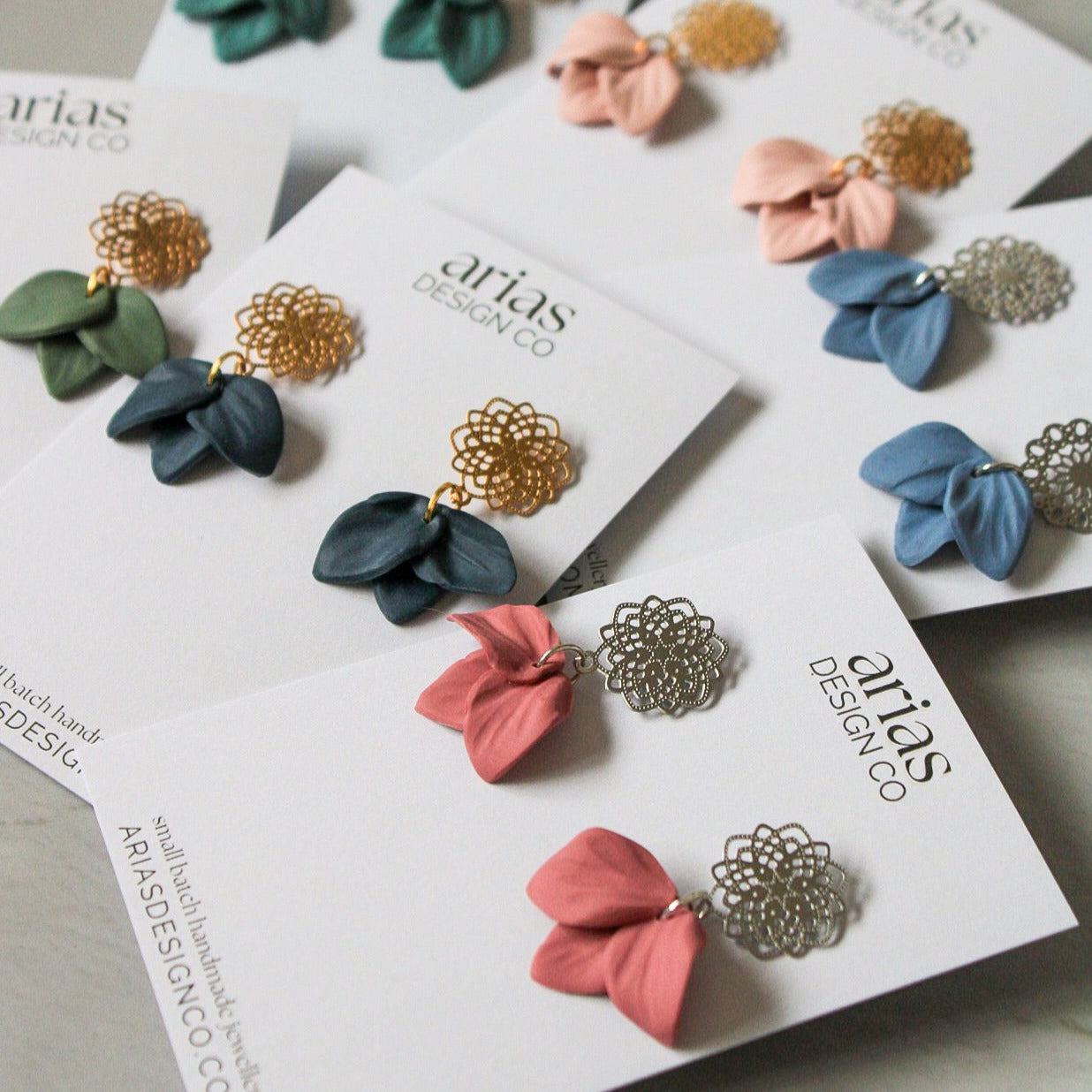 Eden Stud Earrings - Petal Earrings | Arias Design Co