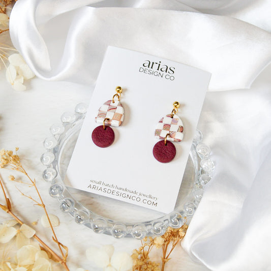 Arch Checkered Earrings