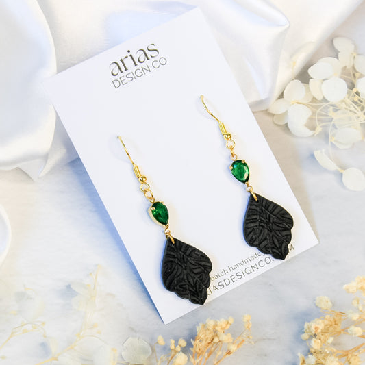 Gemstone Fan Earrings