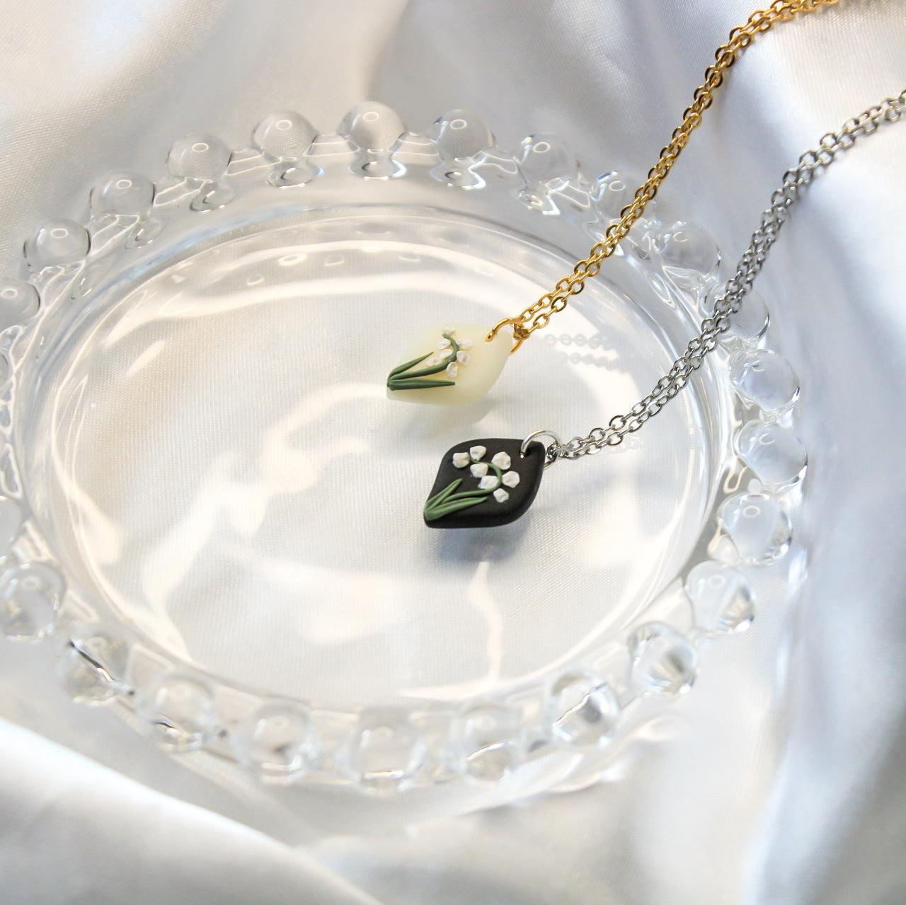 May Birth Flower Necklace NZ | Handmade Lily of the Valley Necklace NZ