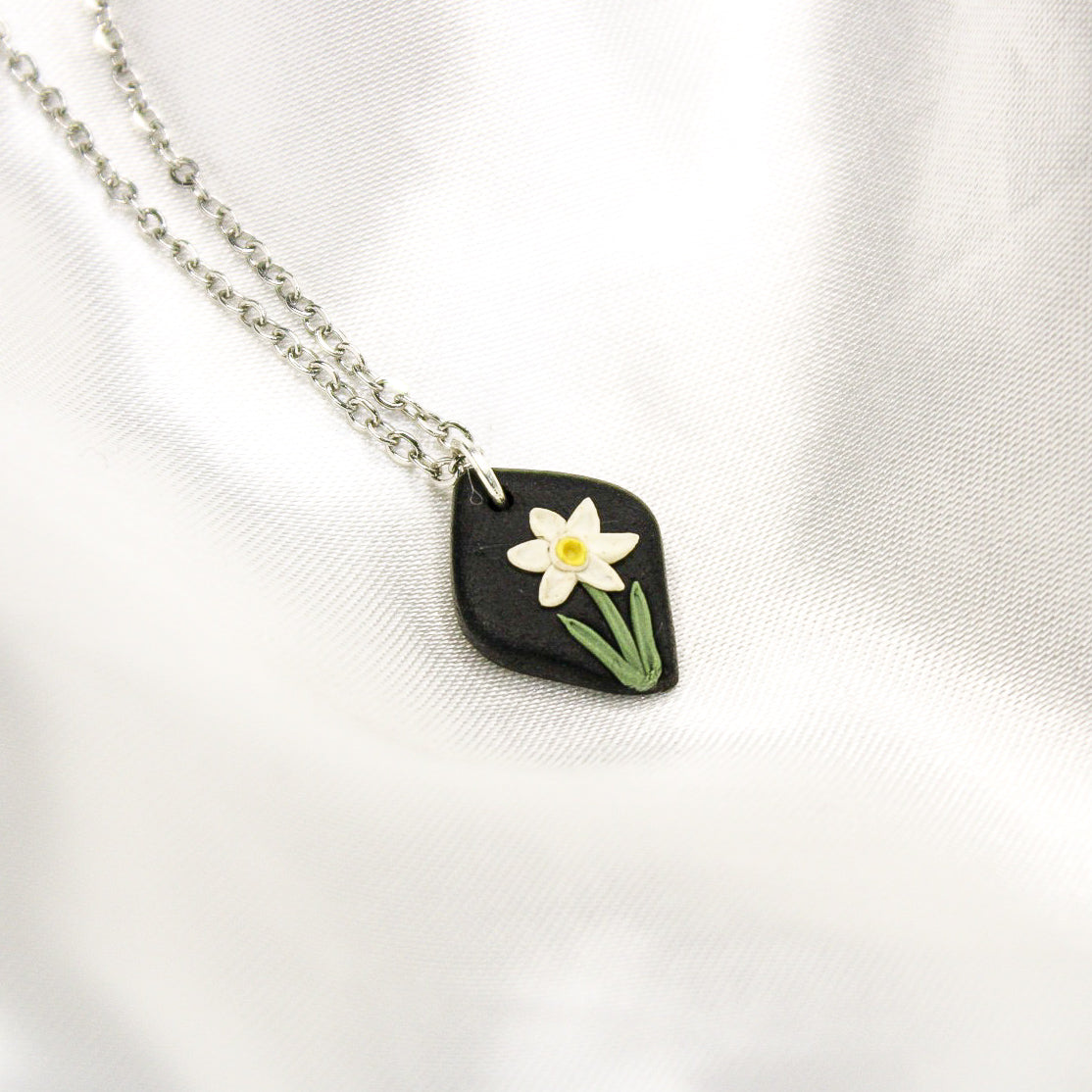 Silver December Birth Flower Necklace | December Birth Flower Jewellery NZ