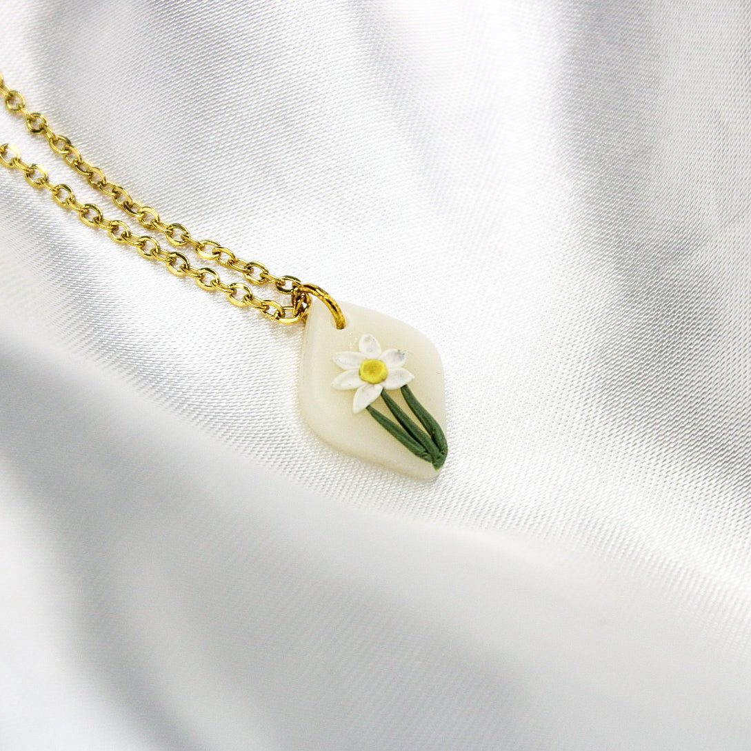 Gold December Birth Flower Necklace | December Birth Flower Jewellery NZ