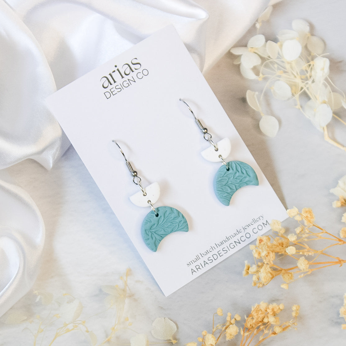 Textured Crescent Earrings