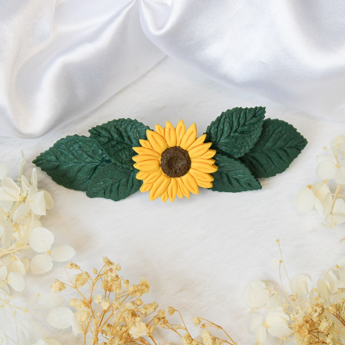 Sunflower Hair Barrette