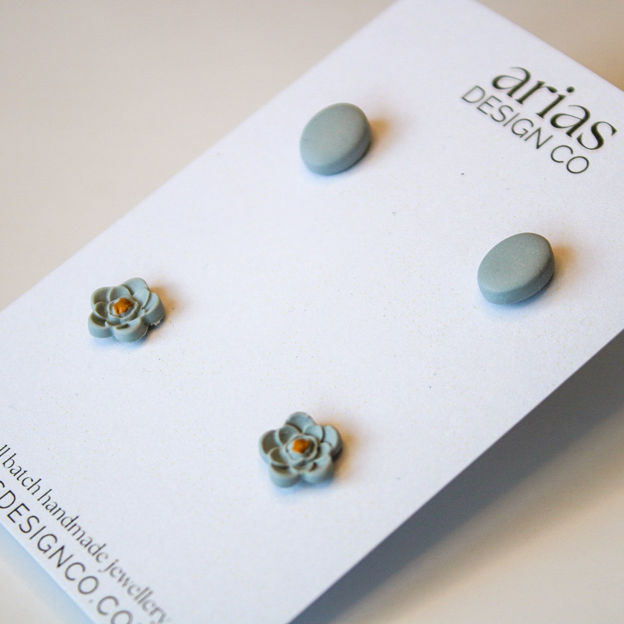 Sky blue Mini Flower Stud Pack | Handmade earrings for sensitive ears