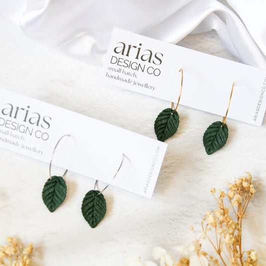 Leaf Hoop Earrings