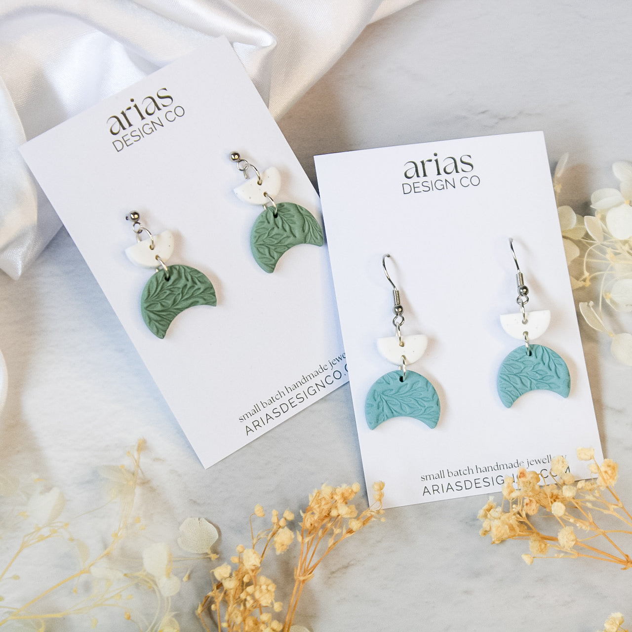 Textured Crescent Earrings